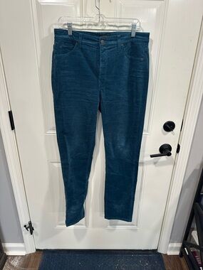 Talbots Teal Slim Straight Corduroy Pant